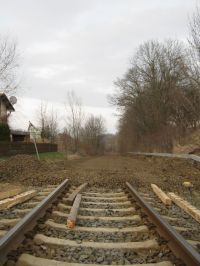 Gleisbauarbeiten in Hainewalde - Trilex
