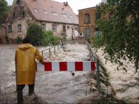 Mandau Hochwasser in Hainewalde