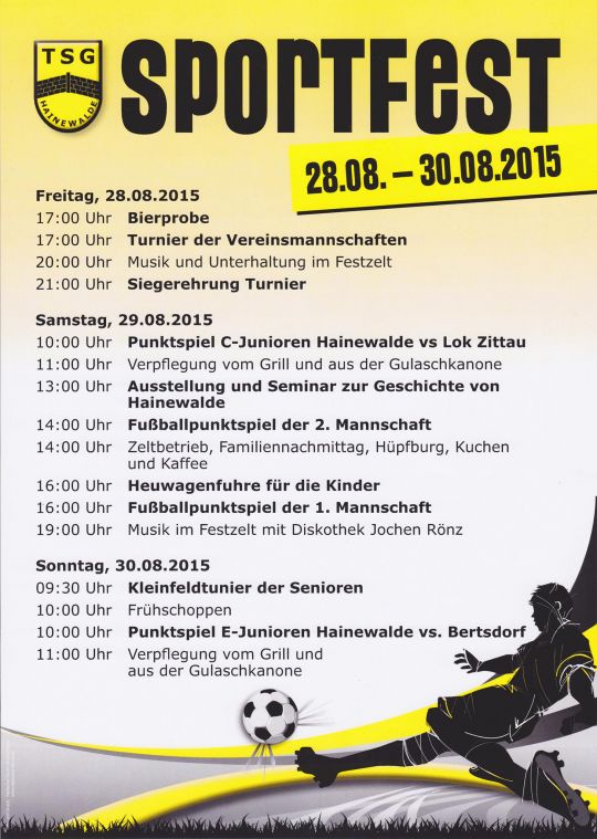 Sportfest der TSG Hainewalde im August 2015